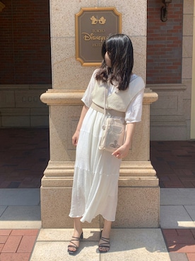 「frames RAY CASSIN（フレームスレイカズン）のアイテム（ワンピース/ドレス）」を使った、ちょこさん（レディース・157cm）の夏コーディネート