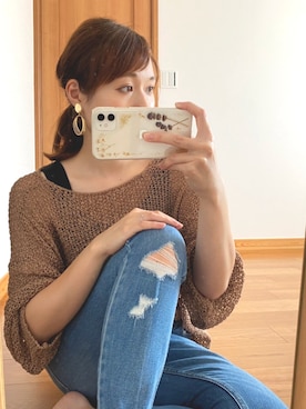 「Abercrombie&Fitch（アバークロンビーアンドフィッチ）のアイテム（パンツ）」を使った、maiさん（レディース・158cm）の秋コーディネート