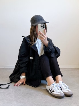 「adidas（アディダス）のadidas SAMBA OG / アディダス サンバ オージー（スニーカー）」を使った、naaao25ysさん（レディース・148cm）の秋コーディネート