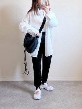 「Honeys（ハニーズ）のアイテム（スウェットパンツ）」を使った、naaao25ysさん（レディース・148cm）の春コーディネート