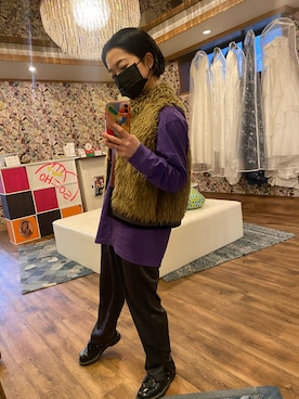 「Dr. Martens（ドクターマーチン）のアイテム（シューズ、ブラック系）」を使った、naruthさん（レディース・155cm）の冬コーディネート