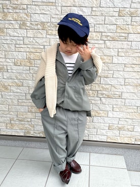 「devirock（デビロック）のアイテム（帽子）」を使った、yayaさん（キッズ・110cm）の冬コーディネート