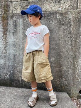 「coen（コーエン）のアイテム」を使った、yayaさん（キッズ・110cm）の夏コーディネート