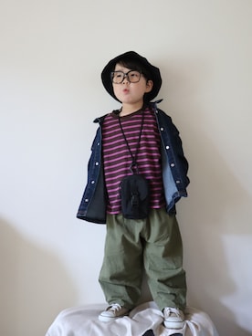 「いまどきジャケット写真」｜yayaさん（キッズ・100cm）の春コーディネート