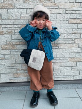 「アイテム（ドレスシューズ）」を使った、yayaさん（キッズ・90cm）の秋コーディネート