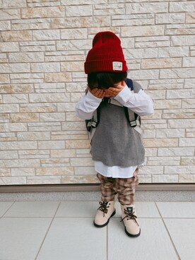 「T>>2（ティーツー）のアイテム」を使った、yayaさん（キッズ・90cm）の秋コーディネート