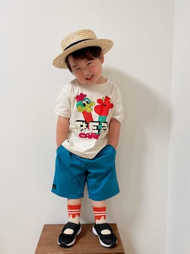 「ごきげんウィーク」｜「アイテム（レッグウェア）」を使った、yayaさん（キッズ・90cm）の春コーディネート