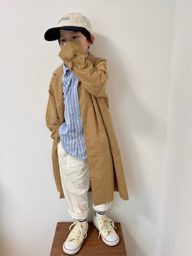 「WEGO（ウィゴー）のアイテム（キャップ）」を使った、yayaさん（キッズ・110cm）の春コーディネート