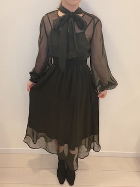 「フォーマルドレス」｜りぃりさん（レディース・154cm）の冬コーディネート