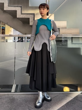 「UN3D.(アンスリード)のアイテム」を使った、YURIKAさん(レディース・167cm)の冬コーディネート