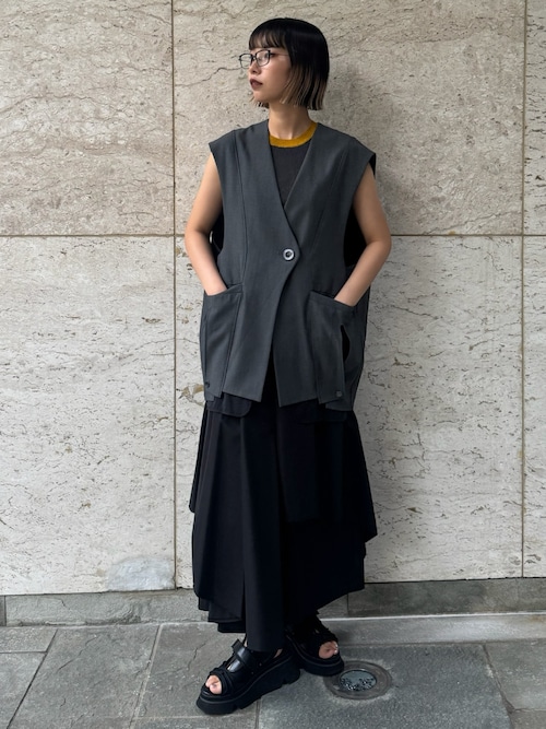 ASYMME LAYERED PT / アシメレイヤードパンツ（その他パンツ）｜UN3D