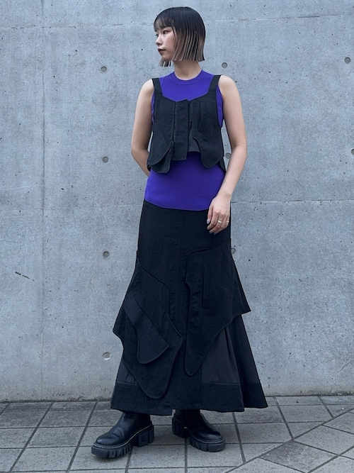 CURVE FLAP FIELD BUSTIER「セットアップ着用可能」 / カーブフラップフィールドビスチェ レディース CURVE FLAP FIELD BUSTIER【セットアップ着用可能】 / カーブ