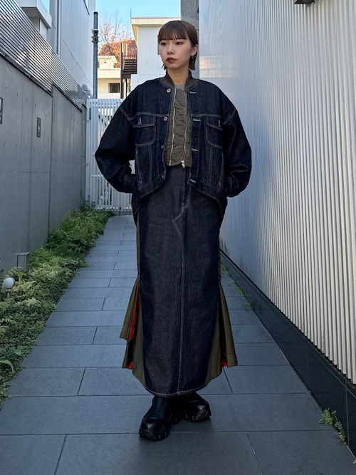 UN3D.（アンスリード） デニムスカート MA-1 DOCKING DENIM SKIRT / MA
