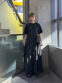 ASYMMETRY RUFFLE JERSEY OP｜アンスリード（UN3D.）公式通販｜RUNWAY