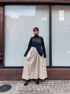 「UN3D.」｜YURIKAさん（レディース・167cm）の冬コーディネート