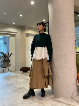 「UN3D.」｜YURIKAさん（レディース・167cm）の秋コーディネート