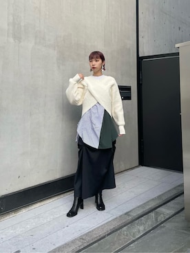 「UN3D.」｜YURIKAさん（レディース・167cm）の冬コーディネート
