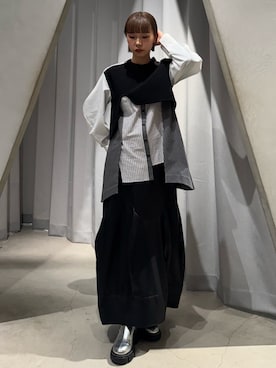 「UN3D.(アンスリード)のアイテム」を使った、YURIKAさん(レディース・167cm)の冬コーディネート