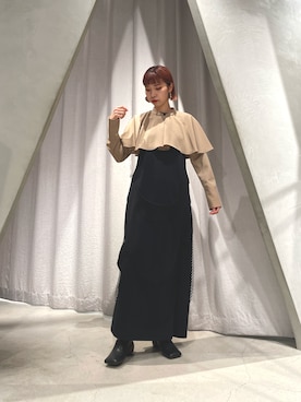 「キレイめモード」｜「アイテム（その他アウター）」を使った、YURIKAさん（レディース・167cm）の春コーディネート