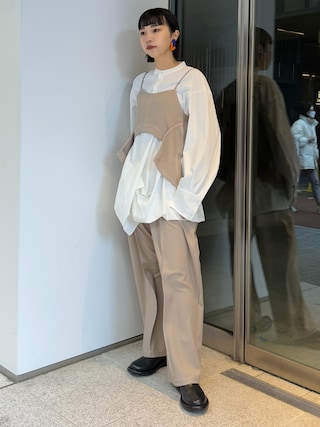 UN3D プリーツロンパース UN3D ロンパース 36 ホワイト×グリーン