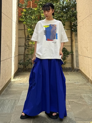 UN3D.（アンスリード）の「ROUND GATHER WIDE PT【セットアップ着用