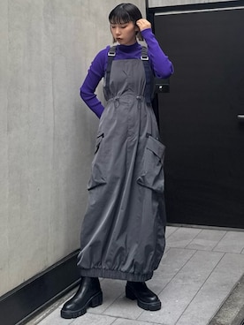 「アイテム（ブーツ）」を使った、YURIKAさん（骨格ウェーブ・レディース・167cm）の夏コーディネート
