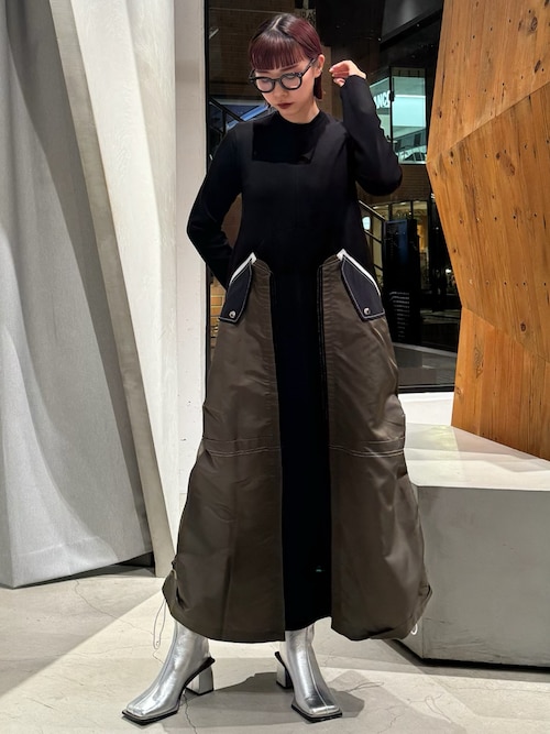 UN3D. MA-1ディテールワンピース un3d. MA-1 ワンピースアンスリード36