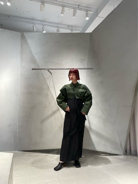 「ギャザー」｜「アイテム（ジャケット/アウター）」を使った、YURIKAさん（レディース・167cm）の冬コーディネート