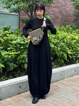 「ニットワンピース」｜YURIKAさん（レディース・167cm）の夏コーディネート