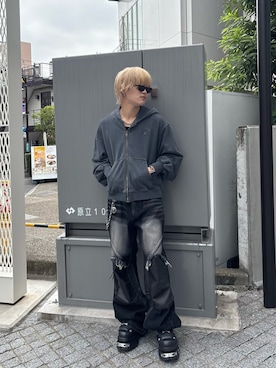「アイテム（パーカー）」を使った、おのでさん（メンズ・168cm・20代）の秋コーディネート