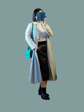 「大きいサイズ」｜「アイテム（その他）」を使った、naginagiさん（レディース・165cm）の秋コーディネート