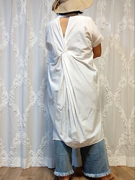 「MEDE19F（メデジュウキュウ）のアイテム（デニムパンツ）」を使った、naginagiさん（レディース・165cm）の秋コーディネート
