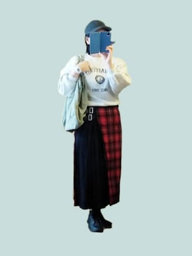 「MEDE19F（メデジュウキュウ）のアイテム（バッグ）」を使った、naginagiさん（レディース・165cm）の冬コーディネート