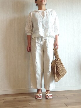 「ビーサン」｜「アイテム（その他）」を使った、naginagiさん（レディース・165cm）の夏コーディネート