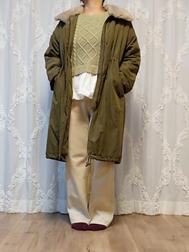 「chocol raffine robe（ショコラフィネローブ）のアイテム（ジャケット/アウター）」を使った、naginagiさん（レディース・165cm）の秋コーディネート