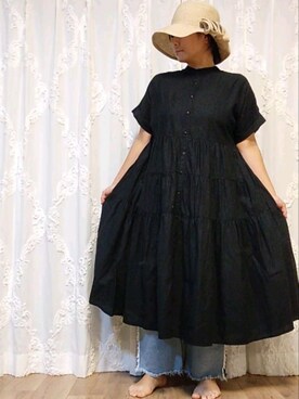 「MEDE19F（メデジュウキュウ）のアイテム（デニムパンツ）」を使った、naginagiさん（レディース・165cm）の秋コーディネート