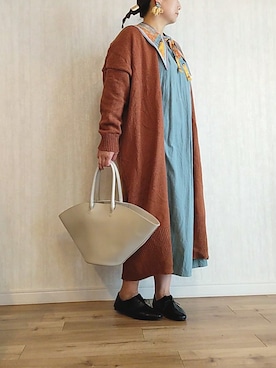 「Handmade（ハンドメイド）のアイテム（ピアス（両耳用））」を使った、naginagiさん（レディース・165cm）の秋コーディネート