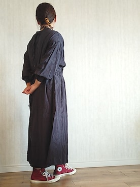 「MEDE19F（メデジュウキュウ）のアイテム（ワンピース/ドレス）」を使った、naginagiさん（レディース・165cm）の春コーディネート