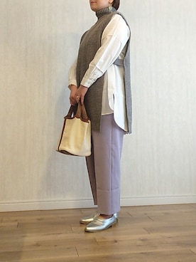 「大きいサイズ」｜「アイテム（その他）」を使った、naginagiさん（レディース・165cm）の春コーディネート