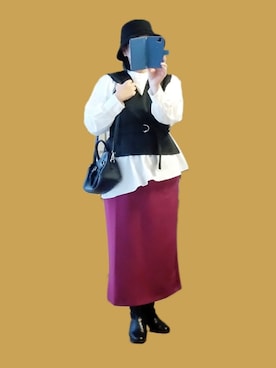 「CROSSPLUS ONLINE（クロスプラスオンライン）のアイテム」を使った、naginagiさん（骨格ストレート・レディース・165cm）の秋コーディネート