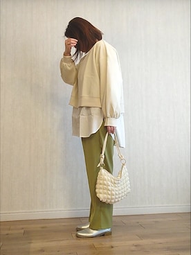 「大きいサイズ」｜「アイテム（その他）」を使った、naginagiさん（レディース・165cm）の春コーディネート