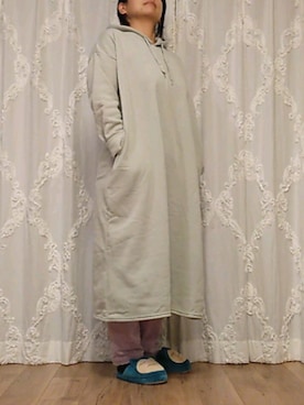 「部屋着」｜「アイテム（ワンピース/ドレス）」を使った、naginagiさん（レディース・165cm）の秋コーディネート
