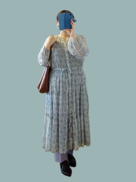 「MEDE19F（メデジュウキュウ）のアイテム（ワンピース/ドレス）」を使った、naginagiさん（レディース・165cm）の秋コーディネート