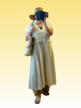 「MEDE19F（メデジュウキュウ）のアイテム（ワンピース/ドレス）」を使った、naginagiさん（レディース・165cm）の夏コーディネート