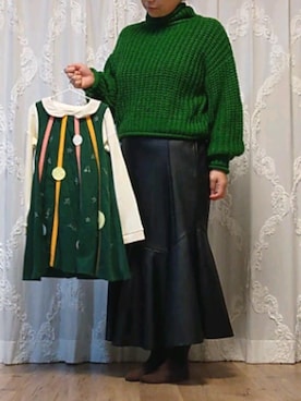 「アベイル」｜「アイテム（ワンピース/ドレス）」を使った、naginagiさん（レディース・165cm）の冬コーディネート