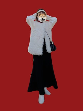「ちくわファッション」｜ちくわ日記さん（レディース・148cm）の冬コーディネート