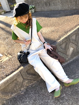 「秋コーデ」｜「アイテム（オールインワン・サロペット）」を使った、Gini   Akiさん（レディース・153cm）の夏コーディネート