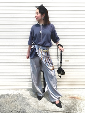 「アイテム（トップス）」を使った、Gini   Akiさん（レディース・150cm）の夏コーディネート