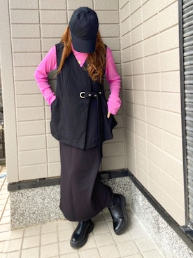 「deux amour（ドゥーザムール）のアイテム（その他アウター）」を使った、Gini   Akiさん（レディース・153cm）の秋コーディネート