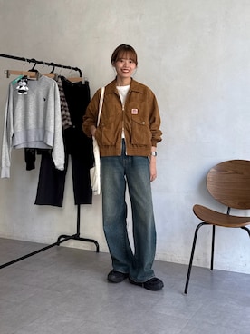 「アイテム（ブルゾン）」を使った、asuka さん（レディース・165cm）の秋コーディネート